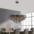 Paul Neuhaus 2192-18 - Pakabinamas šviestuvas ICICLE su laidu 10xG9/40W/230V 50x100 cm juodas