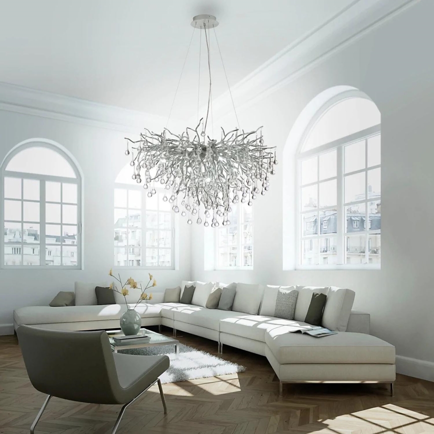 Paul Neuhaus 2192-55 - Pakabinamas sietynas ICICLE 10xG9/40W/230V 50x100 cm blizgus chromas