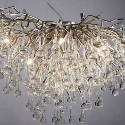 Paul Neuhaus 2192-55 - Pakabinamas sietynas ICICLE 10xG9/40W/230V 50x100 cm blizgus chromas