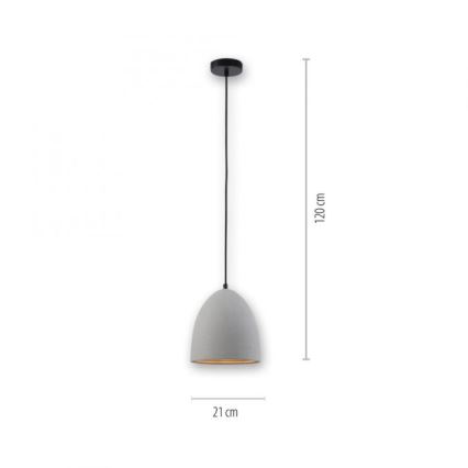 Paul Neuhaus 2231-22 - Pakabinamas sietynas ETON 1xE27/40W/230V betonas