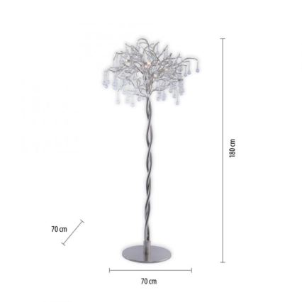 Paul Neuhaus 232-55 - Toršeras ICICLE 5xG9/40W230V blizgus chromas