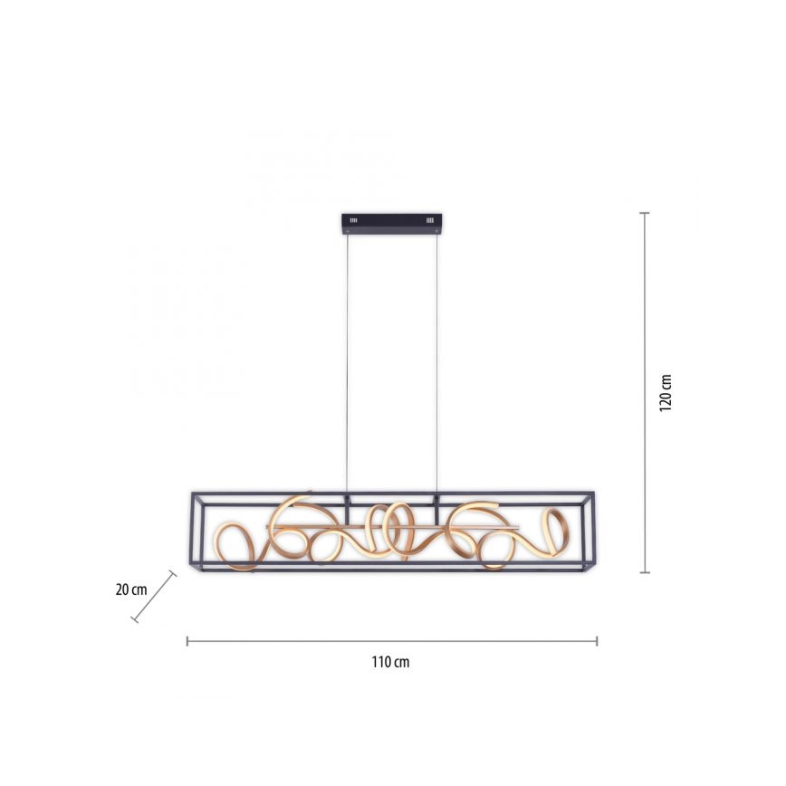 Paul Neuhaus 2416-18 - LED pritemdantis šviestuvas ant virvelės SELINA 4xLED / 10,2W / 230V