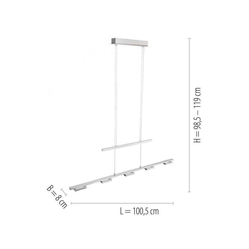 Paul Neuhaus 2446-55 - LED Reguliuojamas pakabinamas sietynas INIGO 5xLED/4W/230V