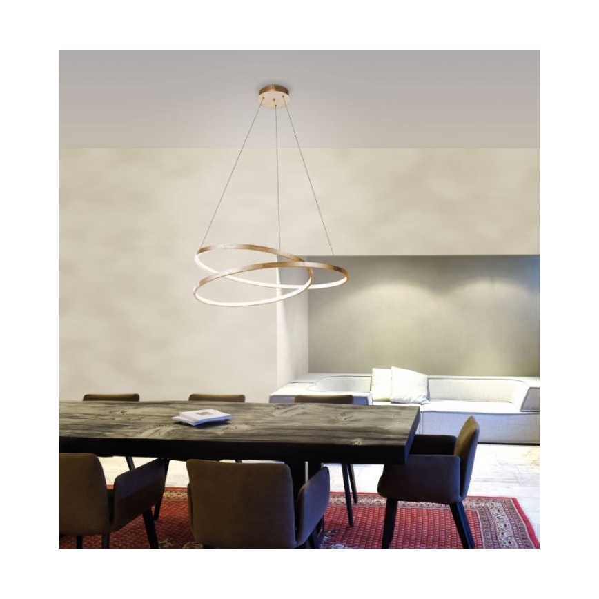 Paul Neuhaus 2474-12 - LED Reguliuojamas pakabinamas sietynas ROMAN LED/40W/230V aukso spalvos