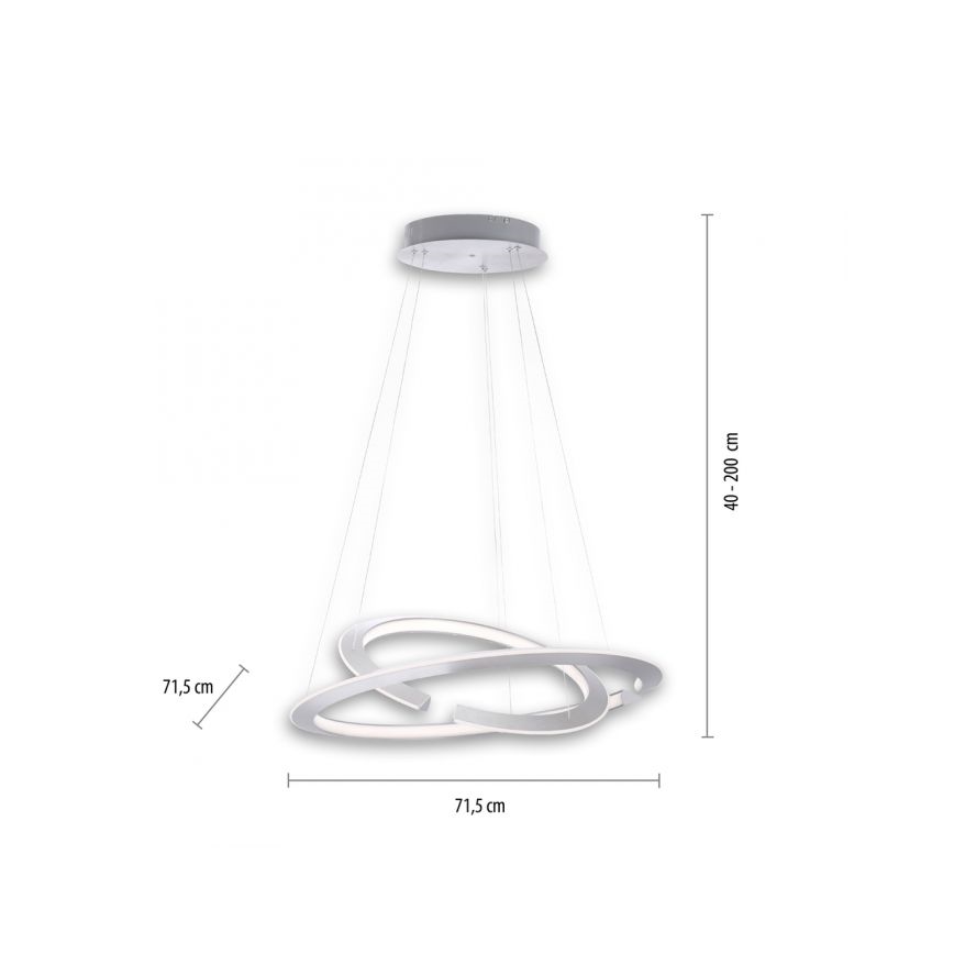 Paul Neuhaus 2491-55 - LED Reguliuojamas pakabinamas sietynas ALESSA 2xLED/26W/230V + VP