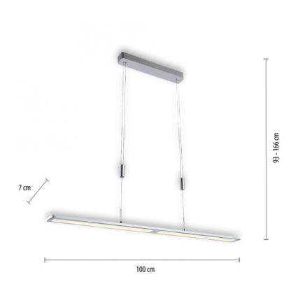 Paul Neuhaus 2565-95 - LED Reguliuojamas pakabinamas sietynas su jutikliu NIKA LED/35W/230V