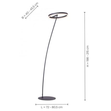 Paul Neuhaus 381-13 - LED Reguliuojamas toršeras TITUS LED/19,5W/230V