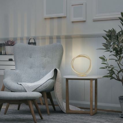 Paul Neuhaus 4531-12 - LED Reguliuojama stalinė lempa MELINDA LED/18W/230V aukso spalva