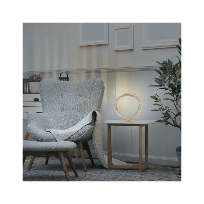 Paul Neuhaus 4531-12 - LED Reguliuojama stalinė lempa MELINDA LED/18W/230V aukso spalva