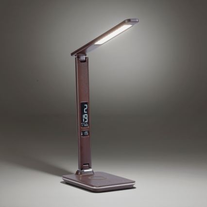 Paul Neuhaus 4595-23 - LED reguliuojama lietimui jautri stalinė lempa su belaidžiu įkrovimu ADRIANO LED/5W/230V ruda