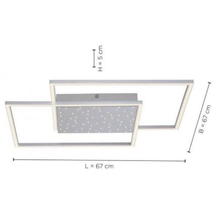 Paul Neuhaus 6024-55 - LED Reguliuojamas ant pagrindo montuojamas sietynas YUKI LED/49W/230V + valdymo pultas