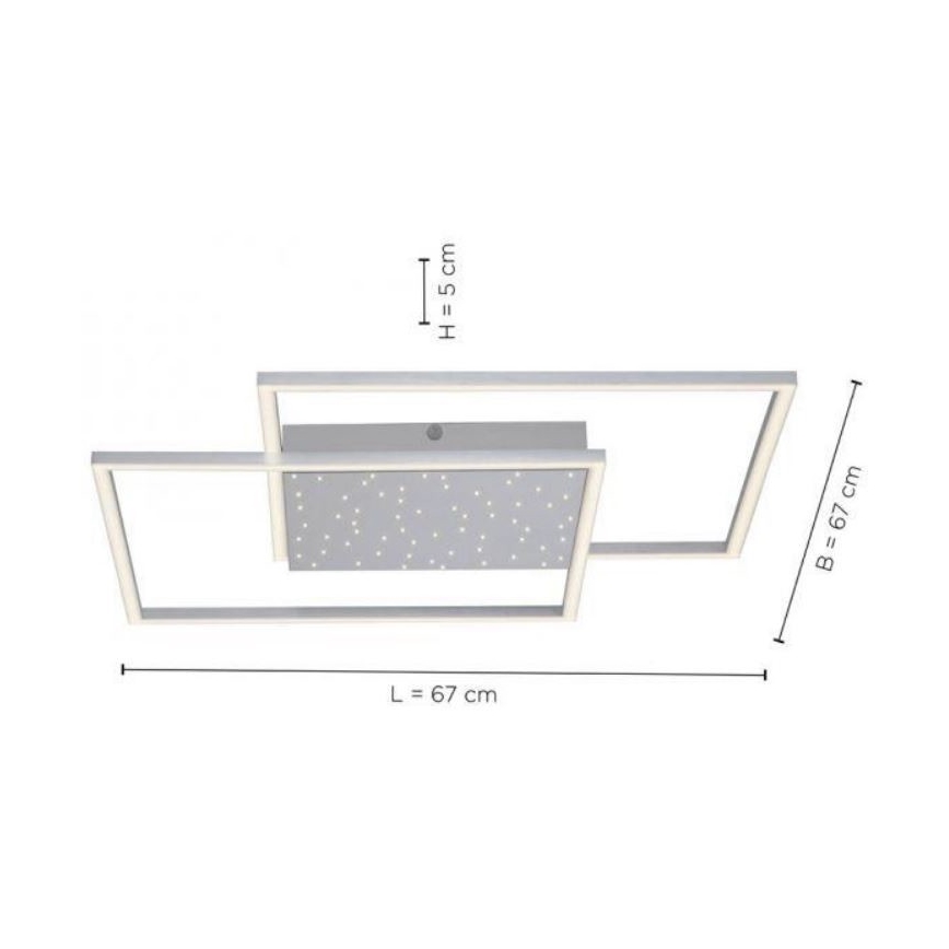 Paul Neuhaus 6024-55 - LED Reguliuojamas ant pagrindo montuojamas sietynas YUKI LED/49W/230V + valdymo pultas