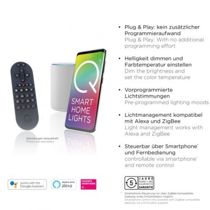 Paul Neuhaus 6071-18 - LED reguliuojamas lubų šviestuvas Q-PIATO LED/35W/230V skersmuo 51 cm 2700-5000K Wi-Fi + nuotolinis valdymas