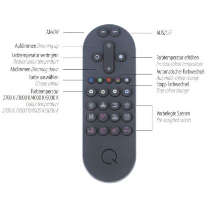 Paul Neuhaus 6071-18 - LED Pritemdomas lubinis šviestuvas Q-PIATO LED/35W/230V diametras 51 cm 2700-5000K Wi-Fi + nuotolinio valdymo pultas