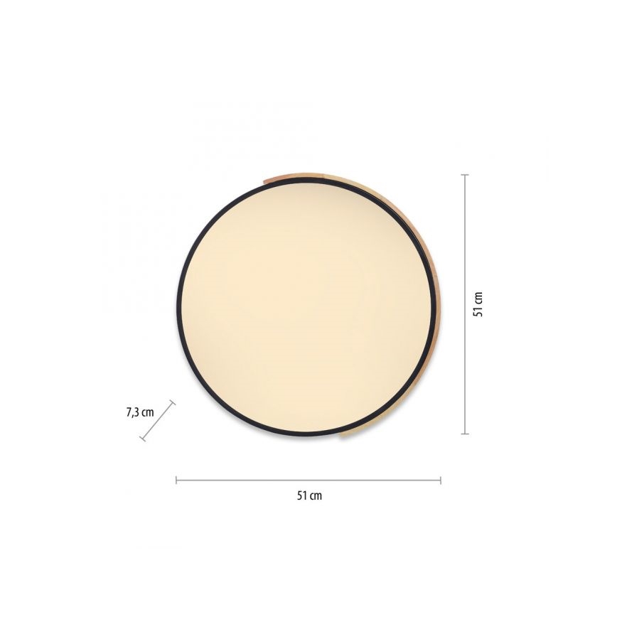 Paul Neuhaus 6071-18 - LED Pritemdomas lubinis šviestuvas Q-PIATO LED/35W/230V diametras 51 cm 2700-5000K Wi-Fi + nuotolinio valdymo pultas