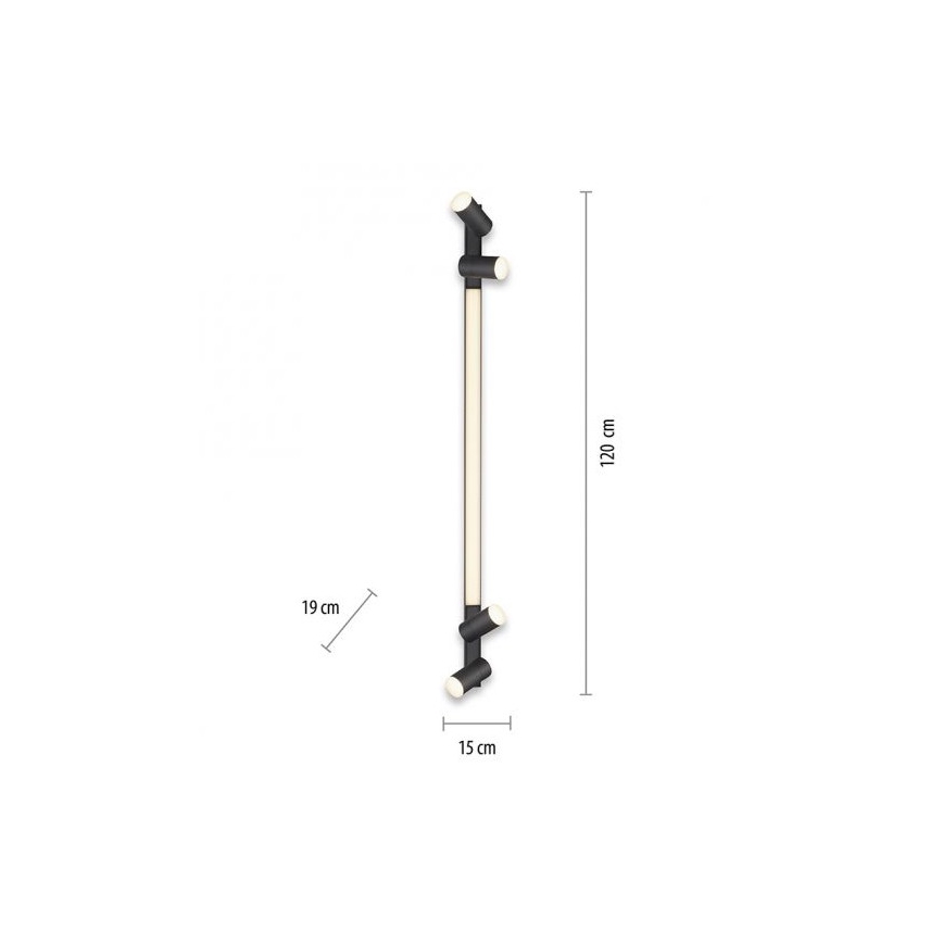 Paul Neuhaus 6121-13 - LED pritemdomas akcentinis apšvietimas PURE 4xLED/4W/230V + LED/9W 2700-5000K + nuotolinio valdymo pultas