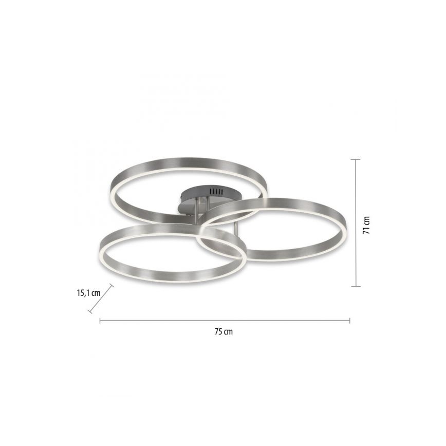 Paul Neuhaus 6233-55 - LED Pritemdomas lubinis šviestuvas PAAN LED/45,5W/230V 2700-5000K + nuotolinio valdymo pultas
