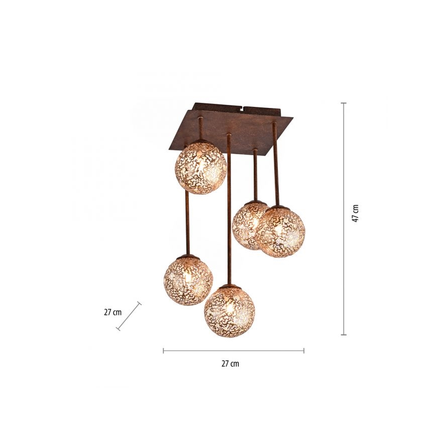Paul Neuhaus 6234-48 - Sietynas ant stulpo GRETA 5xG9/40W/230V