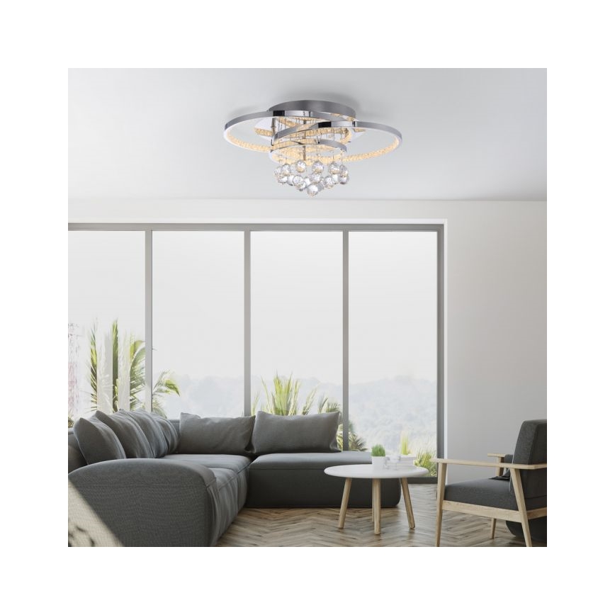 Paul Neuhaus 6267-17 - LED Pritemdomas lubinis šviestuvas ROTAZO LED/32W/230V diametras 45 cm blizgus chromas