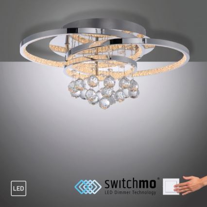 Paul Neuhaus 6267-17 - LED Pritemdomas lubinis šviestuvas ROTAZO LED/32W/230V diametras 45 cm blizgus chromas