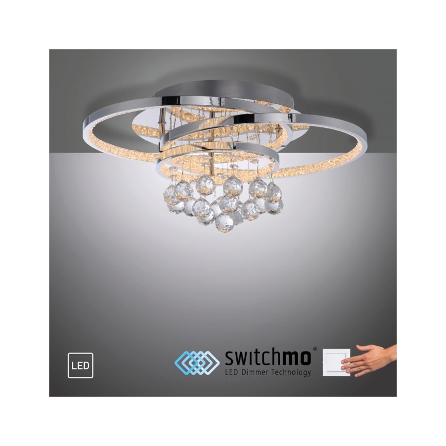 Paul Neuhaus 6267-17 - LED Pritemdomas lubinis šviestuvas ROTAZO LED/32W/230V diametras 45 cm blizgus chromas