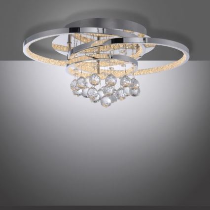 Paul Neuhaus 6267-17 - LED Pritemdomas lubinis šviestuvas ROTAZO LED/32W/230V diametras 45 cm blizgus chromas