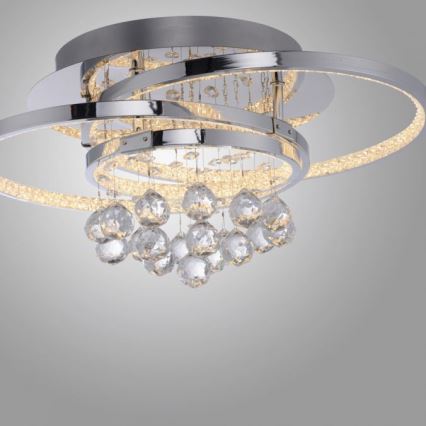 Paul Neuhaus 6267-17 - LED Pritemdomas lubinis šviestuvas ROTAZO LED/32W/230V diametras 45 cm blizgus chromas