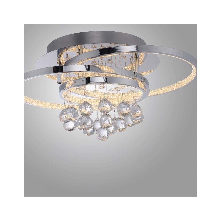 Paul Neuhaus 6267-17 - LED Pritemdomas lubinis šviestuvas ROTAZO LED/32W/230V diametras 45 cm blizgus chromas