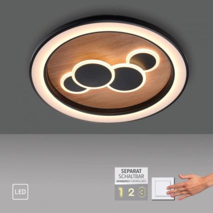 Paul Neuhaus 6284-79 - LED lubinis šviestuvas ELIZA LED/55,5W/230V diametras 60 cm ąžuolas