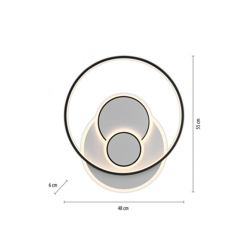 Paul Neuhaus 6392-16 - LED lubinis šviestuvas MAILAK LED/27W/230V