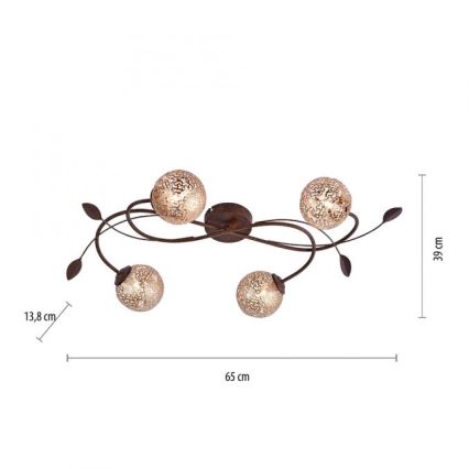 Paul Neuhaus 6395-48 - Tvirtinamas sietynas GRETA 4xG9/40W/230V