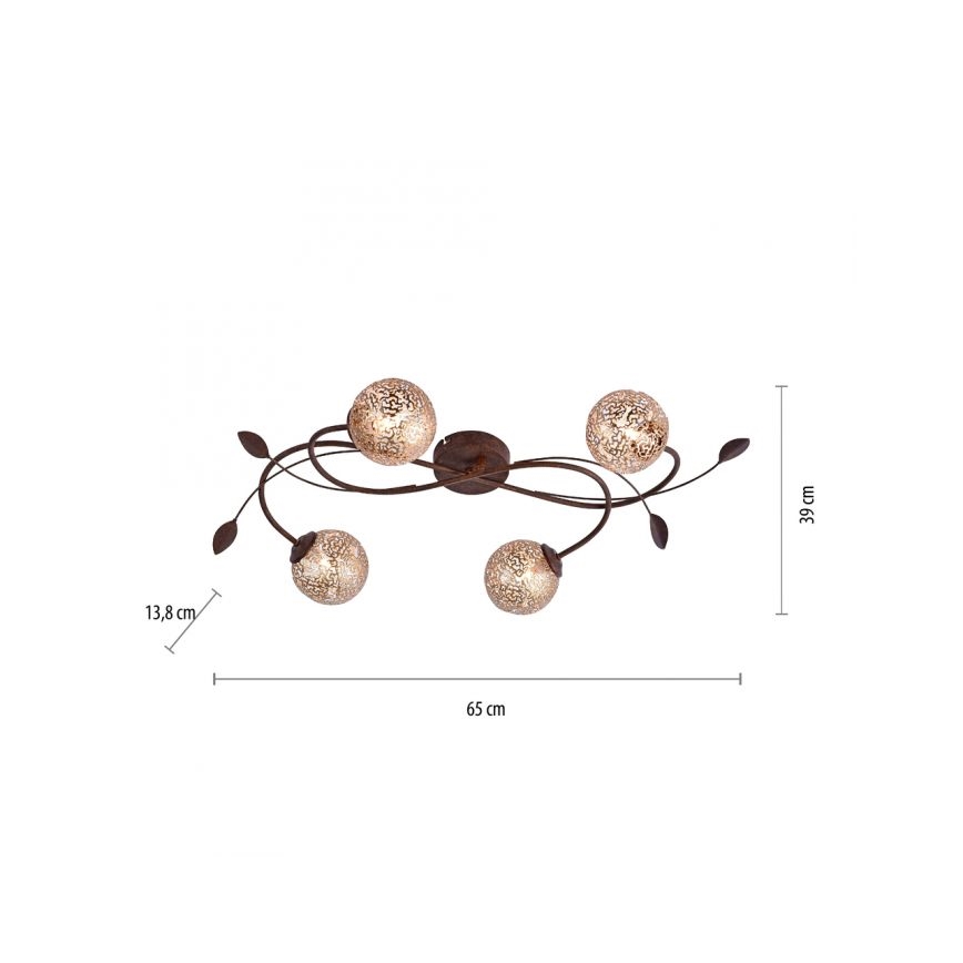 Paul Neuhaus 6395-48 - Tvirtinamas sietynas GRETA 4xG9/40W/230V