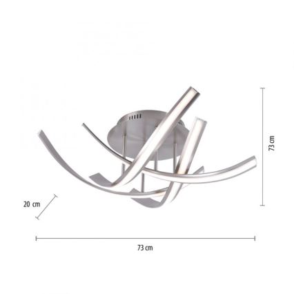 Paul Neuhaus 6474-55 - LED Reguliuojamas ant pagrindo montuojamas lubinis šviestuvas LINDA 4xLED/7W/230V