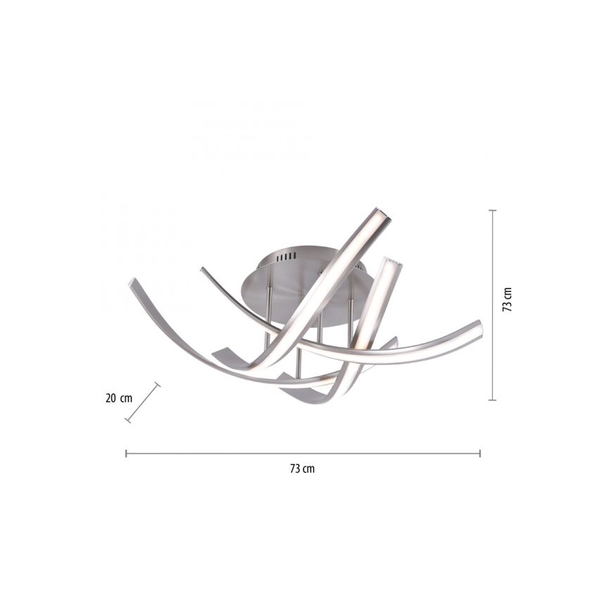Paul Neuhaus 6474-55 - LED Reguliuojamas ant pagrindo montuojamas lubinis šviestuvas LINDA 4xLED/7W/230V