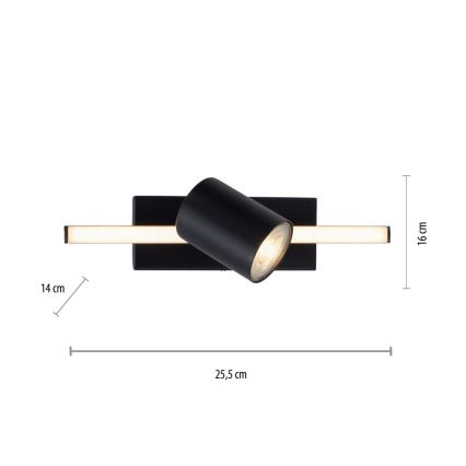 Paul Neuhaus 6523-18 - LED taškinis šviestuvas BARIK 1xGU10/4,5W/230V + LED/3W