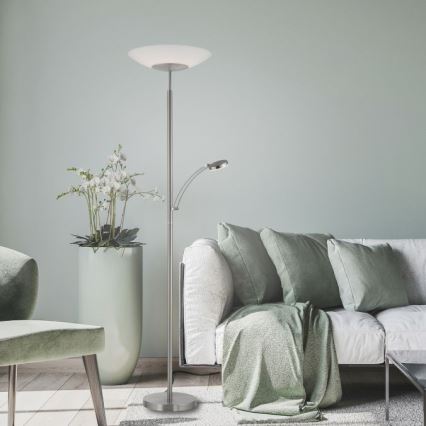 Paul Neuhaus 655-55 - LED reguliuojamas toršeras ALFRED LED/28W+LED/4W/230V blizgus chromas