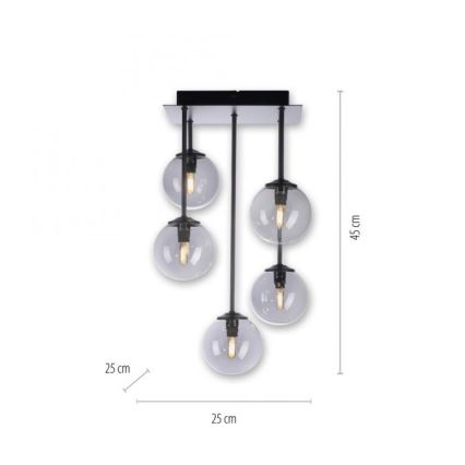 Paul Neuhaus 6719-18 - LED Sietynas ant stulpo WIDOW 5xG9/3W/230V