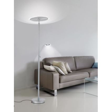 Paul Neuhaus 673-55 - LED pritemdomas toršeras ARTUR 2xLED/21W/230V+1xLED/6W blizgus chromas