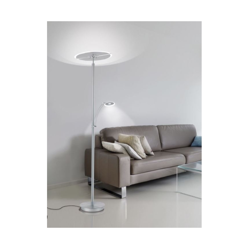 Paul Neuhaus 673-55 - LED pritemdomas toršeras ARTUR 2xLED/21W/230V+1xLED/6W blizgus chromas