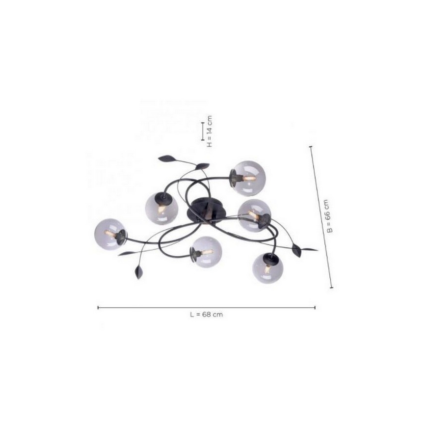 Paul Neuhaus 6737-18 - LED Ant pagrindo montuojamas sietynas WIDOW 6xG9/3W/230V