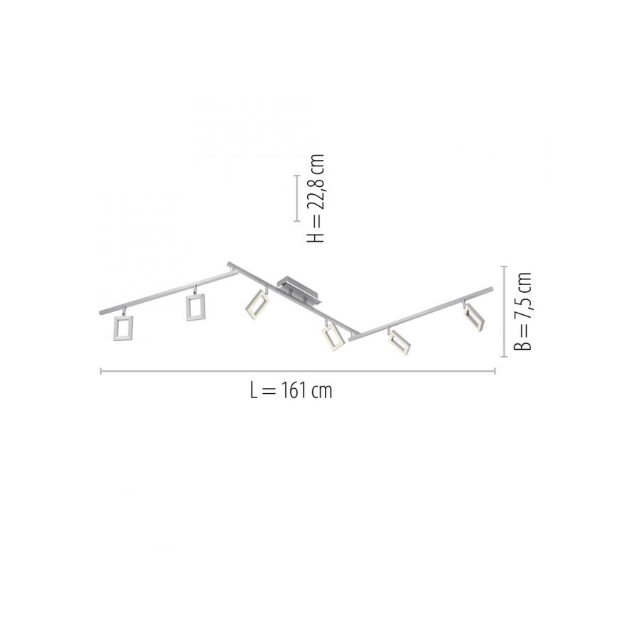Paul Neuhaus 6965-55 - LED Reguliuojamas akcentinis šviestuvas INIGO 6xLED/4W/230V