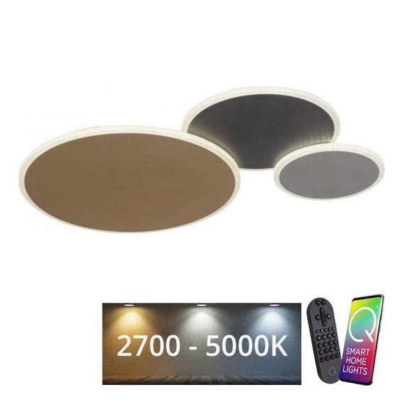 Paul Neuhaus 8007-70 - LED Pritemdomas lubinis šviestuvas Q-PIATO LED/35W/230V 2700-5000K Wi-Fi + nuotolinio valdymo pultas