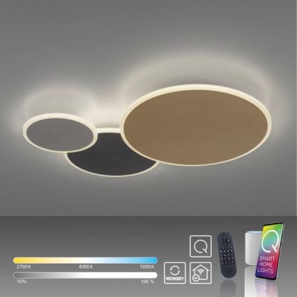 Paul Neuhaus 8007-70 - LED Pritemdomas lubinis šviestuvas Q-PIATO LED/35W/230V 2700-5000K Wi-Fi + nuotolinio valdymo pultas
