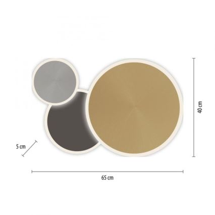 Paul Neuhaus 8007-70 - LED Pritemdomas lubinis šviestuvas Q-PIATO LED/35W/230V 2700-5000K Wi-Fi + nuotolinio valdymo pultas