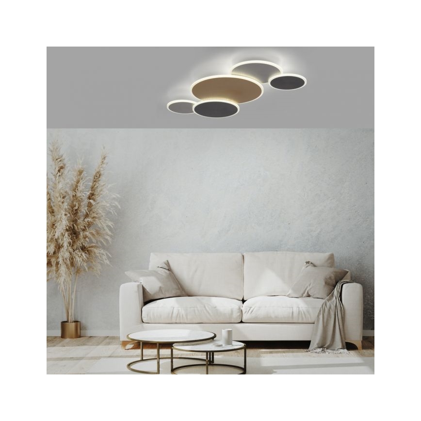Paul Neuhaus 8008-70 - LED Pritemdomas lubinis šviestuvas Q-PIATO LED/49W/230V 2700-5000K Wi-Fi + nuotolinio valdymo pultas