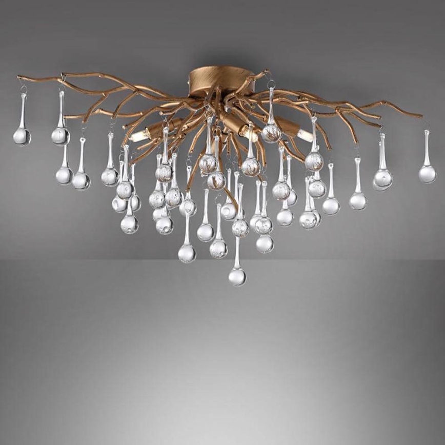 Paul Neuhaus 8090-11 - Tvirtinamas sietynas ICICLE 4xG9/40W/230V 30x60 cm žalvaris