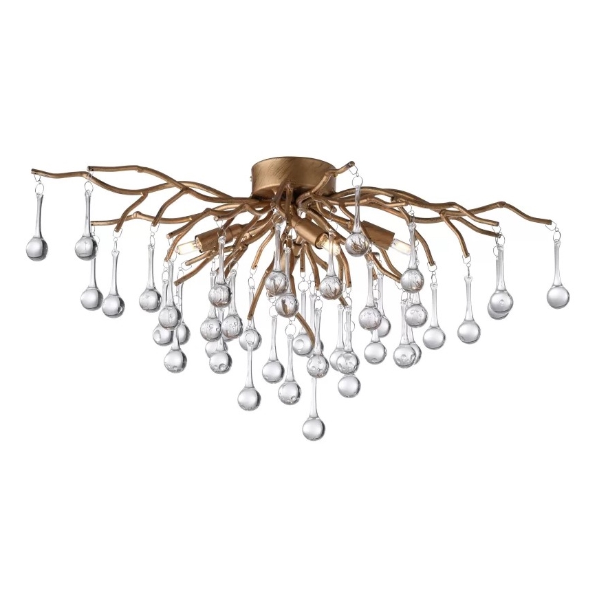 Paul Neuhaus 8090-11 - Tvirtinamas sietynas ICICLE 4xG9/40W/230V 30x60 cm žalvaris