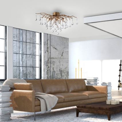 Paul Neuhaus 8090-11 - Tvirtinamas sietynas ICICLE 4xG9/40W/230V 30x60 cm žalvaris
