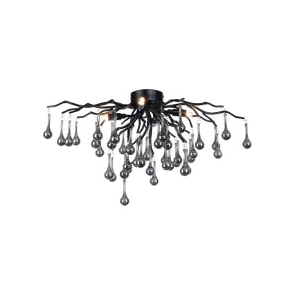 Paul Neuhaus 8090-18 - Paviršinio montavimo lubų šviestuvas ICICLE 4xG9/40W/230V 30x60 cm juodas