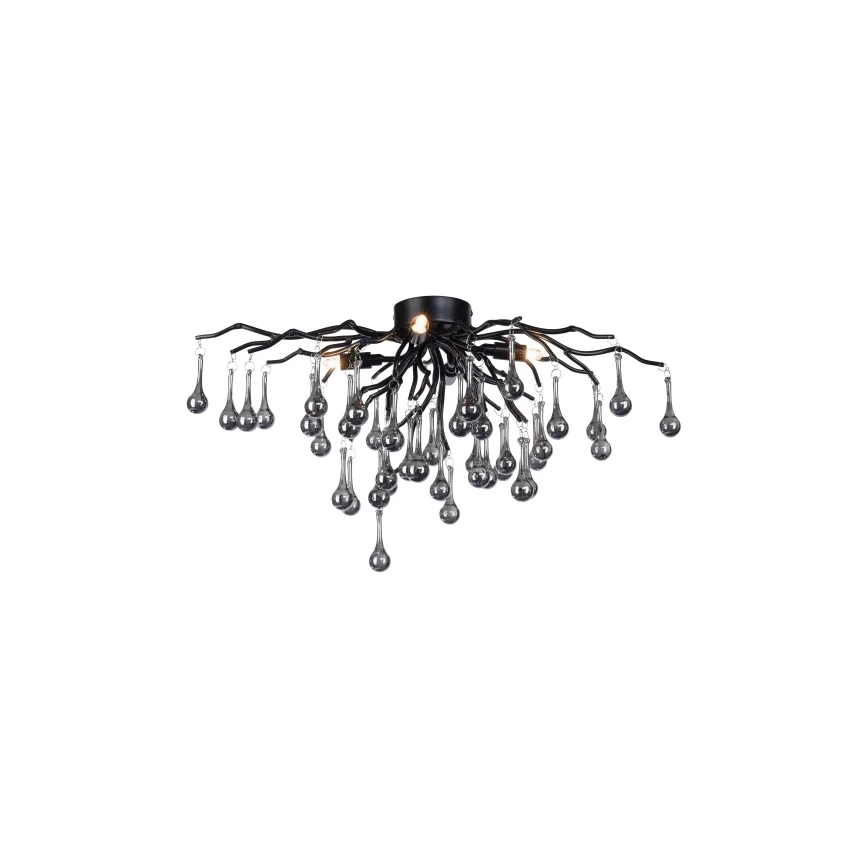 Paul Neuhaus 8090-18 - Paviršinio montavimo lubų šviestuvas ICICLE 4xG9/40W/230V 30x60 cm juodas